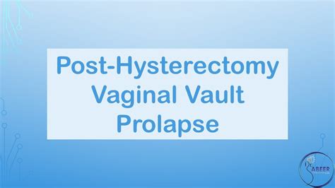 hysterectomy / prolapse in chesterfield
